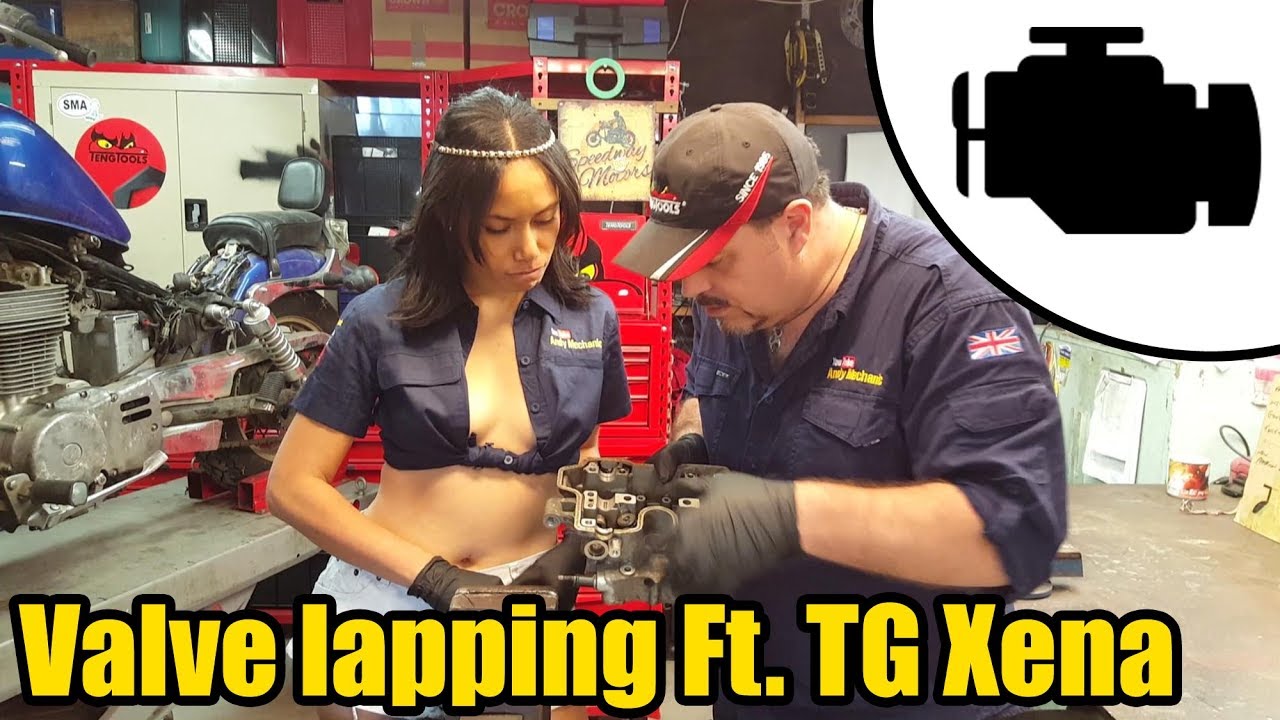 How to remove & lap in valves Ft.Tool Girl Xena #1174