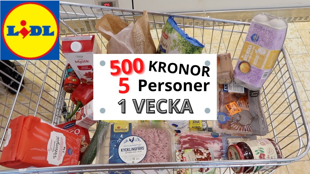 BUDGETVECKA - Mat för hela veckan för 5 personer under 500kr!!