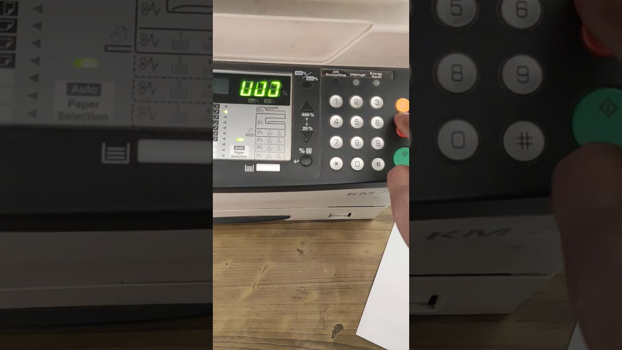 Kyocera photocopier hard reset