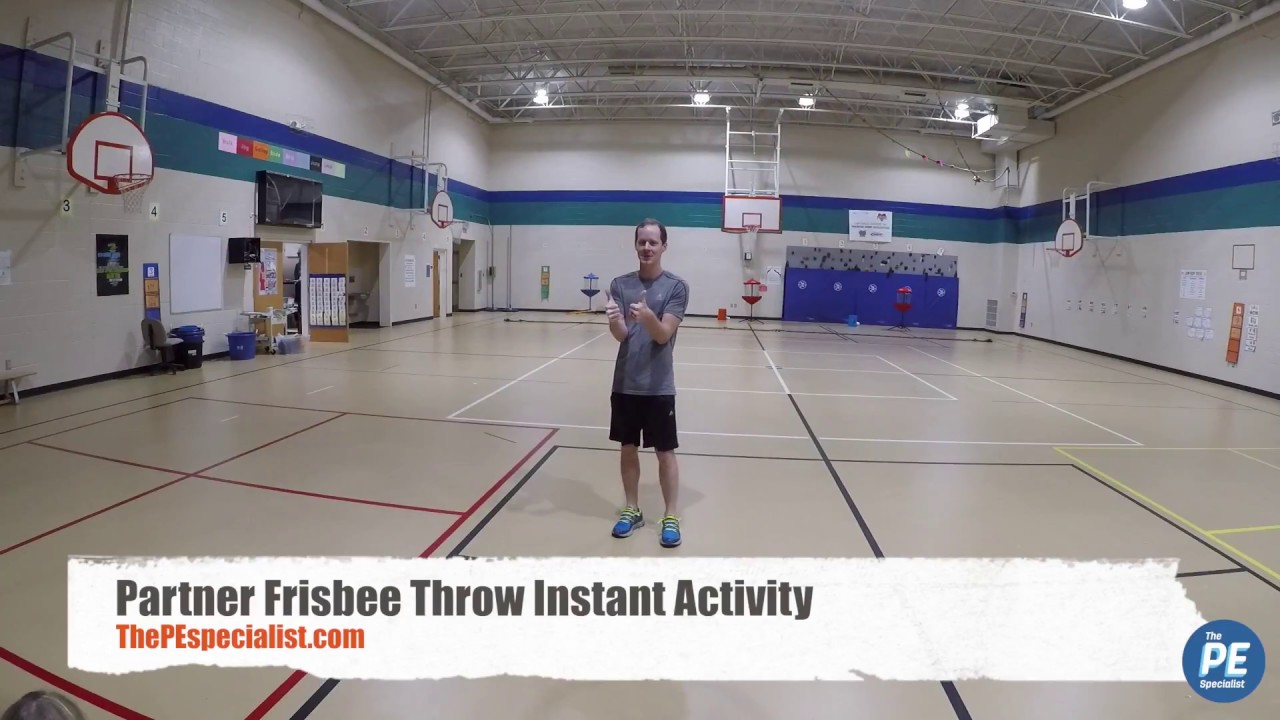 PE Instant Activity Example - Partner Frisbee Throw