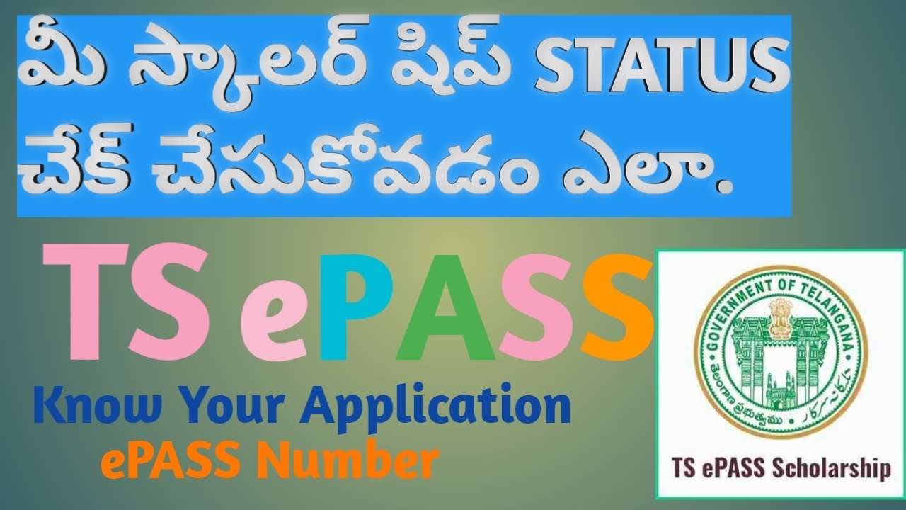 How to check TS scholarship status  ePASS || TS EPASS || TS scholarship 2020 || How to Fill