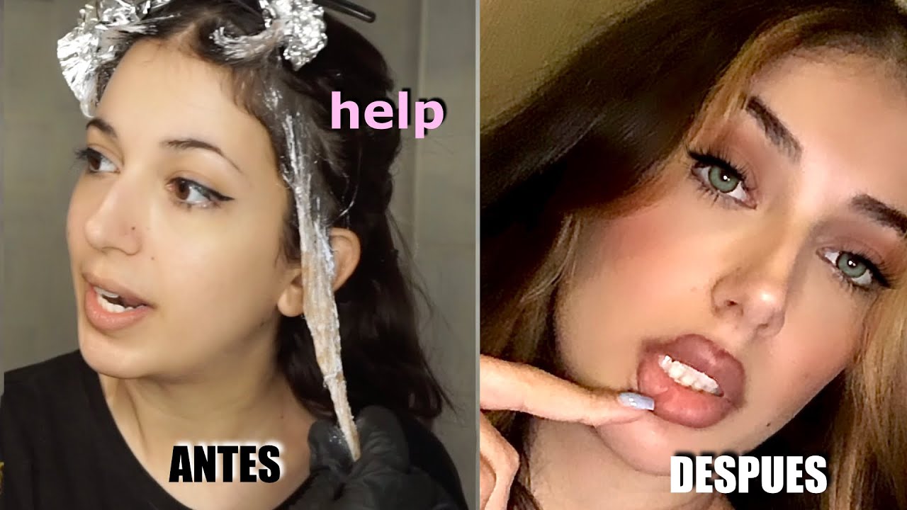 Me PINTO el pelo como una E-GIRL 💇🏻 | FRONT STREAKS DE TIK TOK 💕
