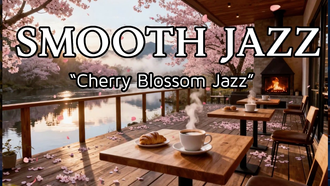 LIVE 🌸 Cherry Blossom Riverside Jazz | Calm Evening Ambience