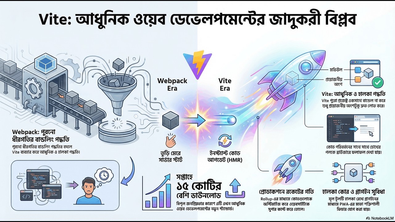 আধুনিক ওয়েবে Vite-এর বিপ্লব ⚡ | Fast Frontend Development Explained