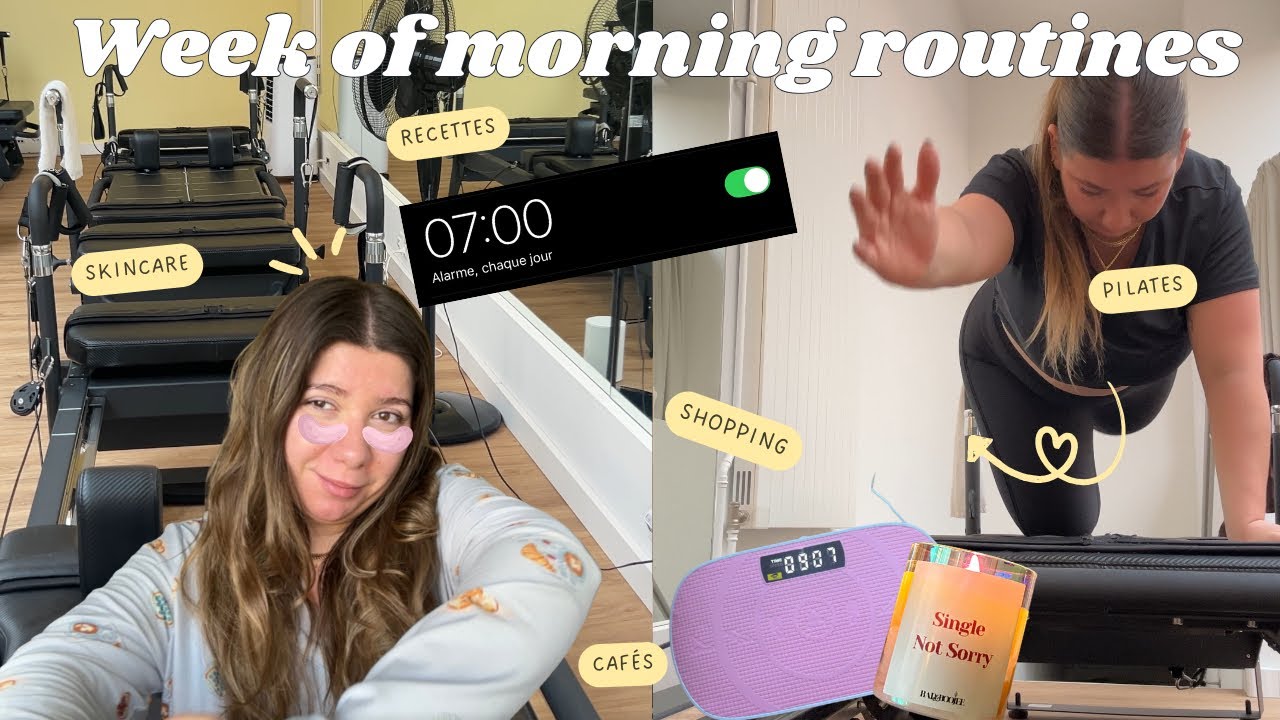 A WEEK OF MORNING ROUTINES ⏰🌿: work life,pilates,self care, navigating my 20’ & finding balance 