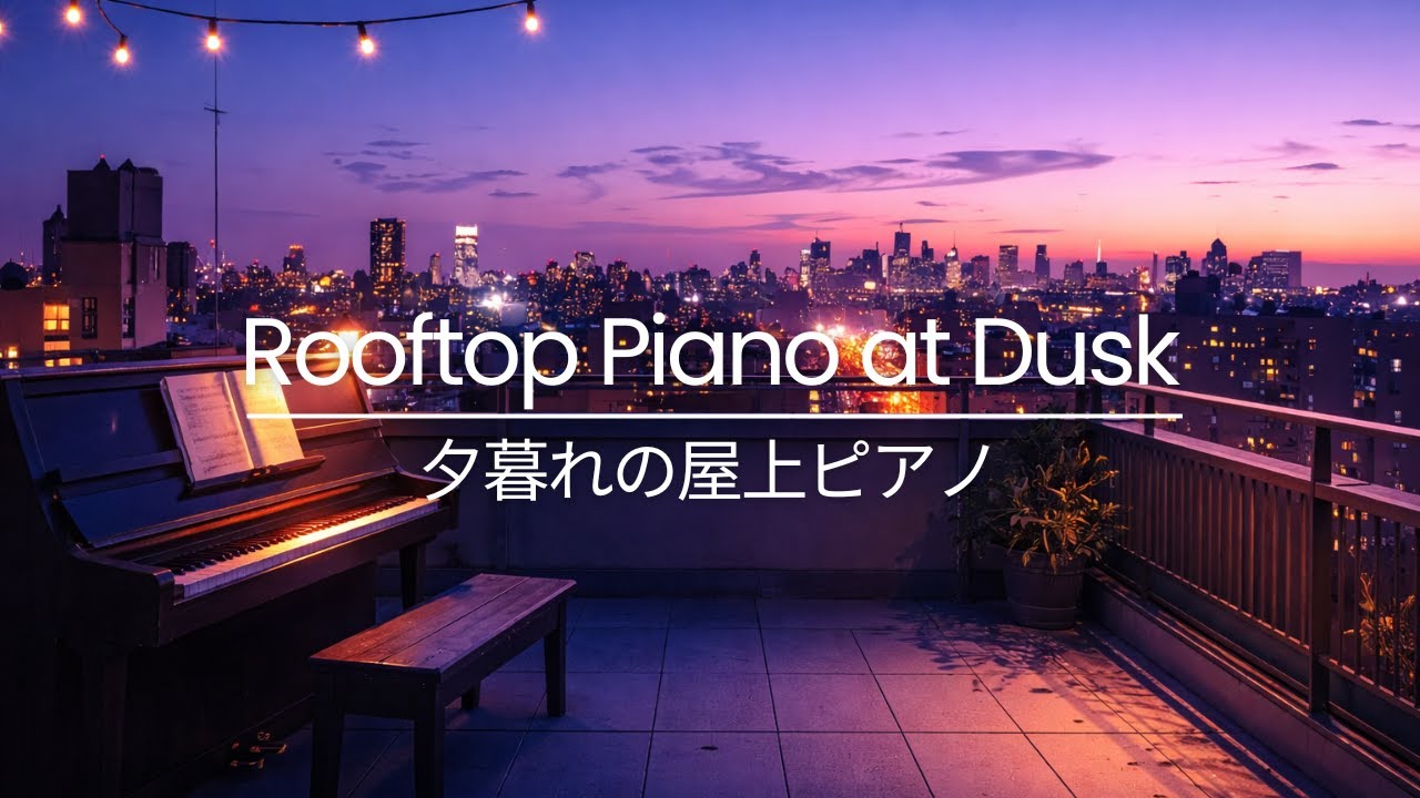 BGM Playlist – Rooftop Piano at Dusk for Sleep & Relax