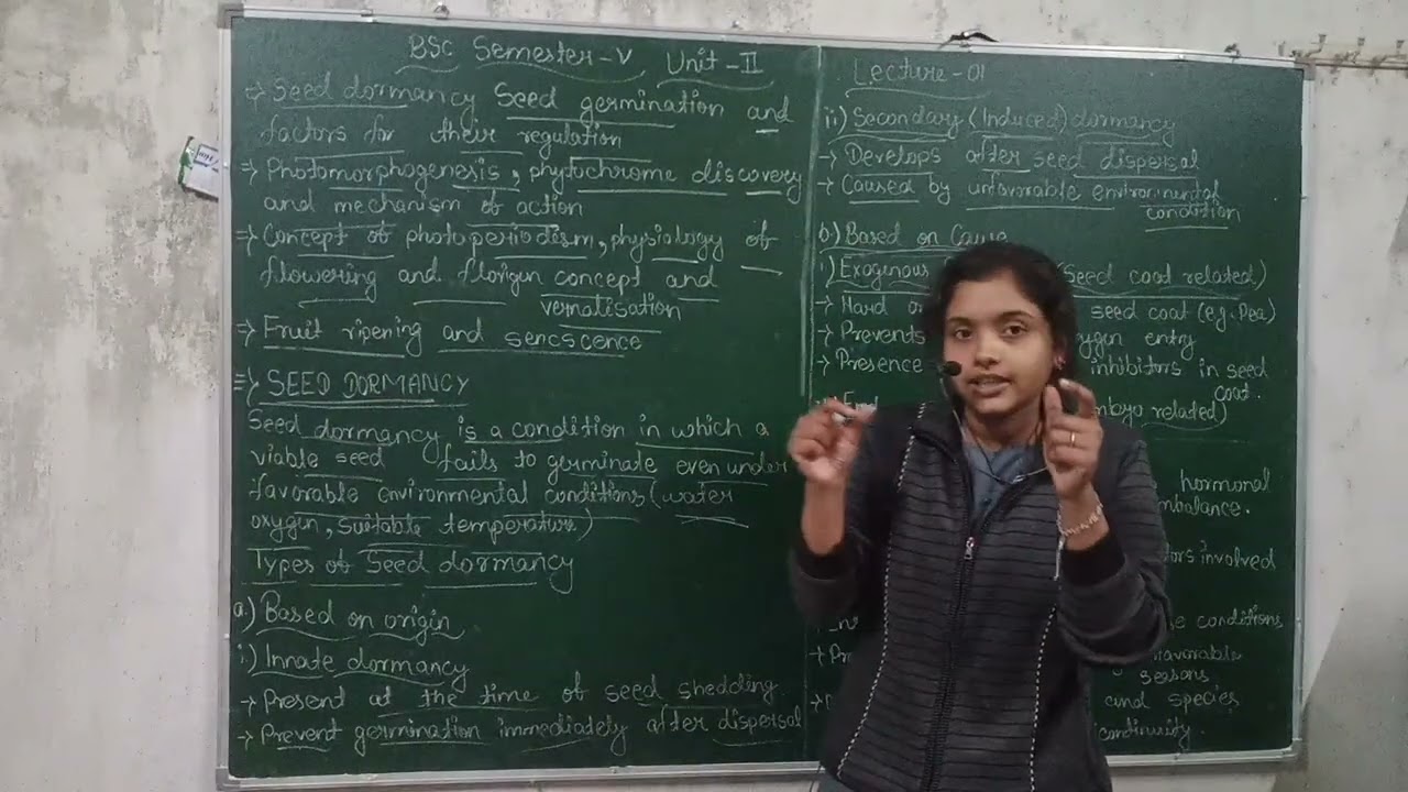 Bsc semester 5th unit 2 syllabus analysis topic seed dormancy, types and importance 