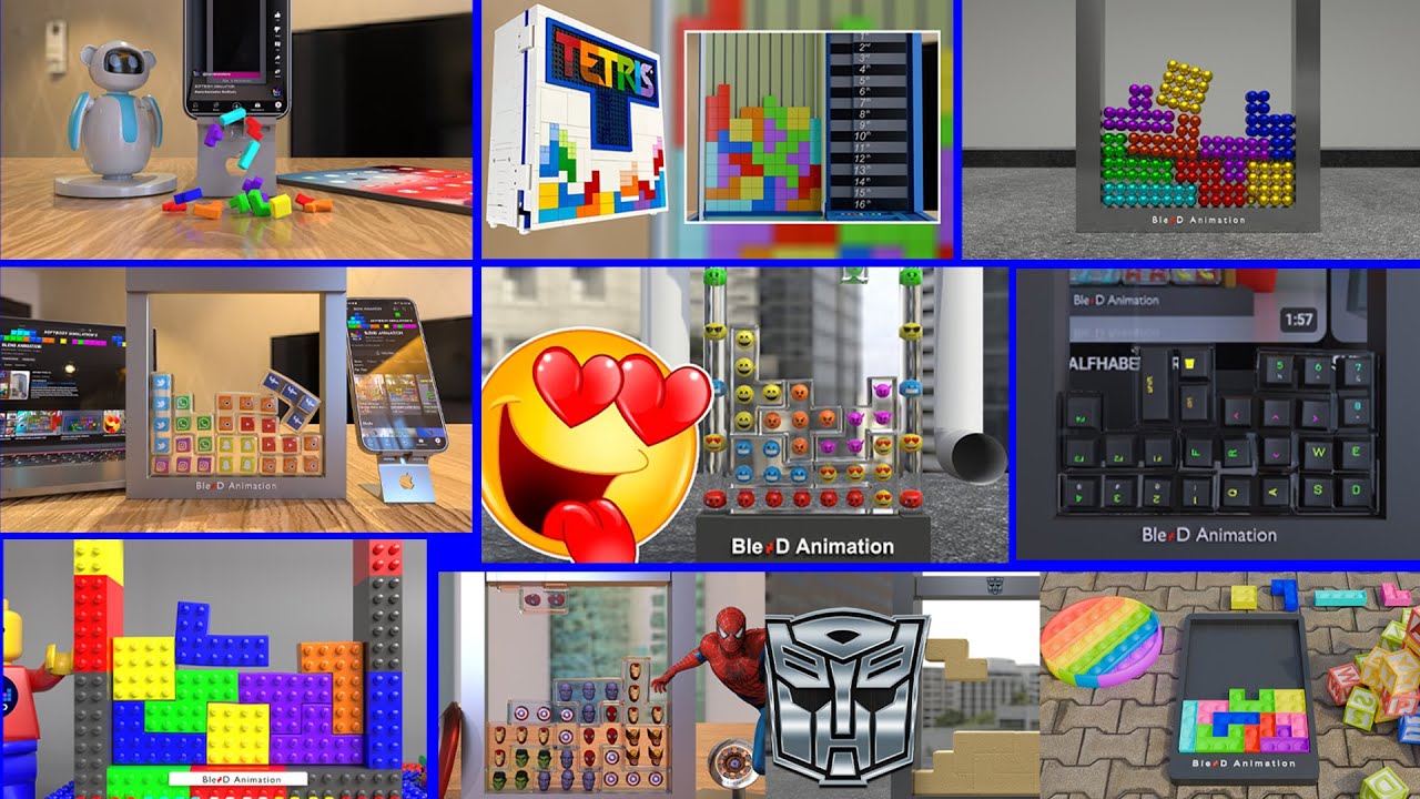 SOFTBODY TETRIS SIMULATION ❤️COMPILATION IN JUNE