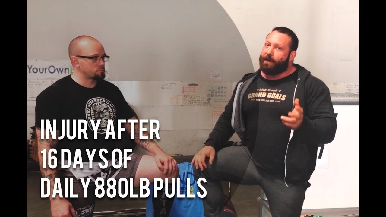 880lb Deadlift Every Day | Injury on Day 16...Now What? #Deadlift #InjuryRecovery #strengthtraining