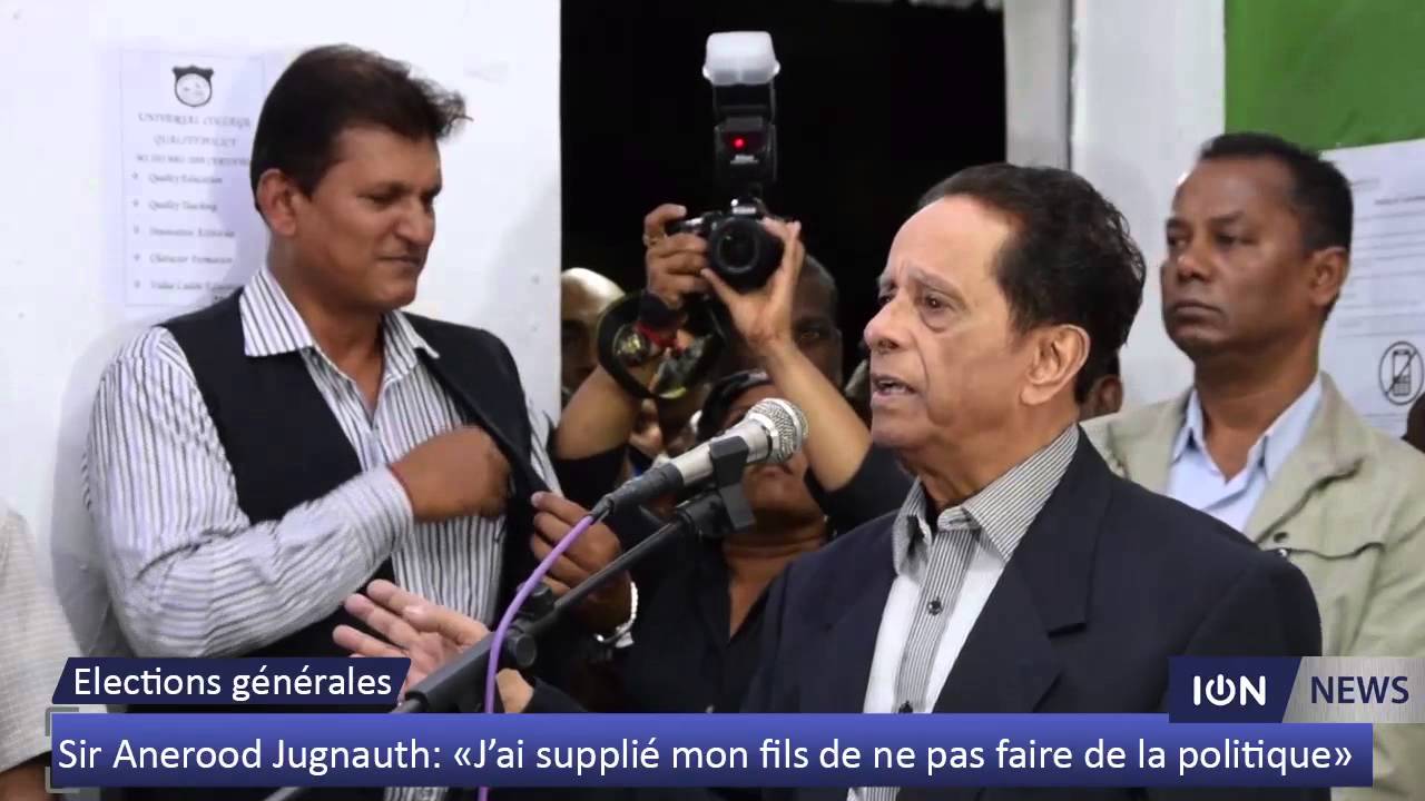 Sir Anerood Jugnauth : «J’ai supplié mon fils de ne pas faire de la politique»