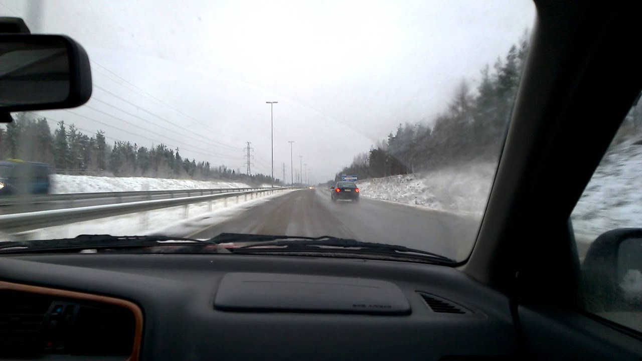 Driving from Imatra to Lappeenranta, Finland