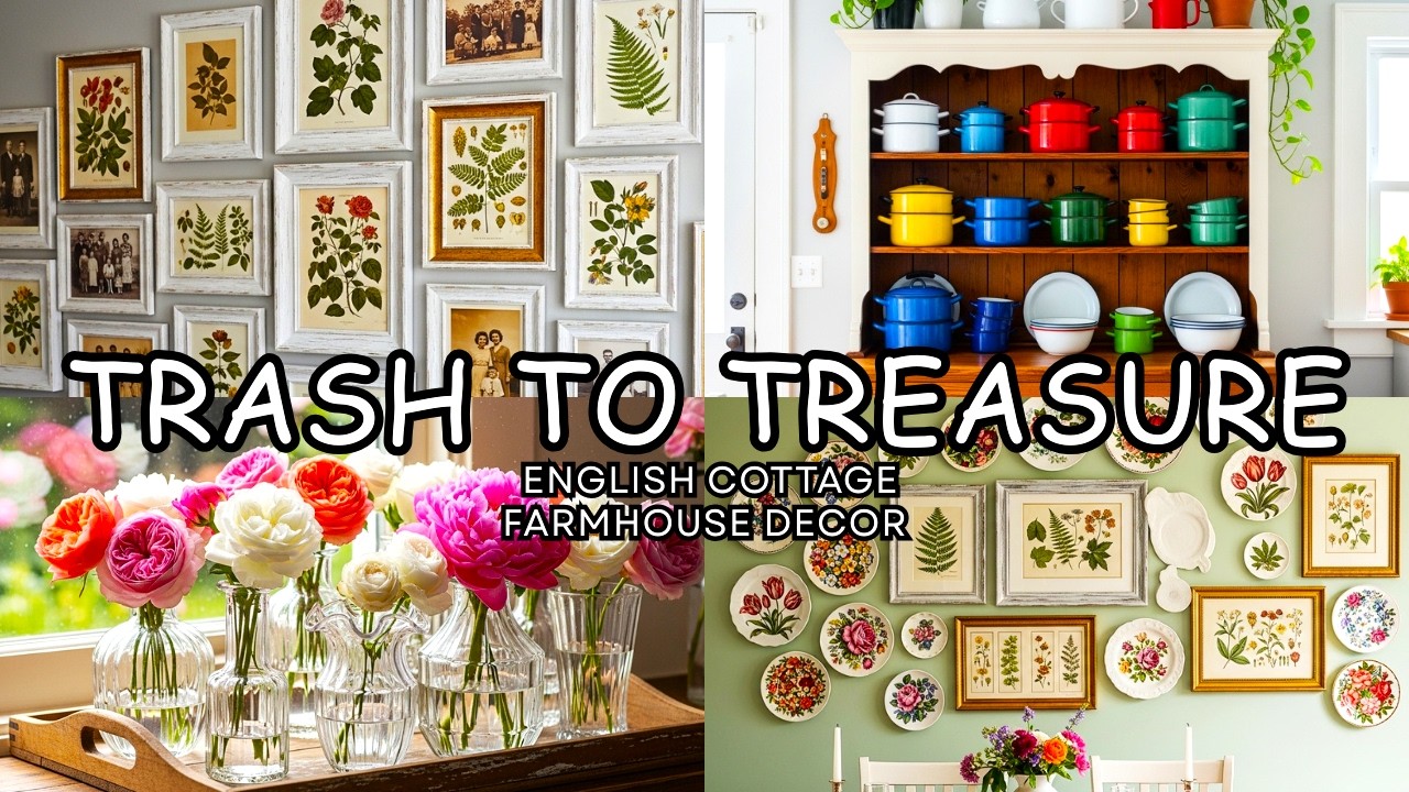 TRASH TO TREASURE: English Cottage Farmhouse Decor Ideas & Antique Furniture Restoration