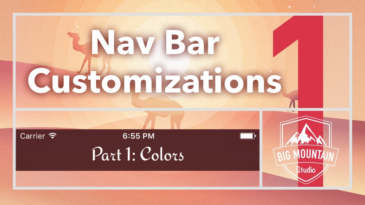 Customizing the Nav Bar Part 1: Colors (iOS, Xcode 8, Swift 3)