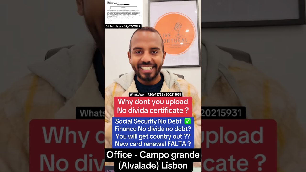 Why dont you upload No divida certificate for renewal ? ®Live Portugal By Harry | Advocate |Portugal