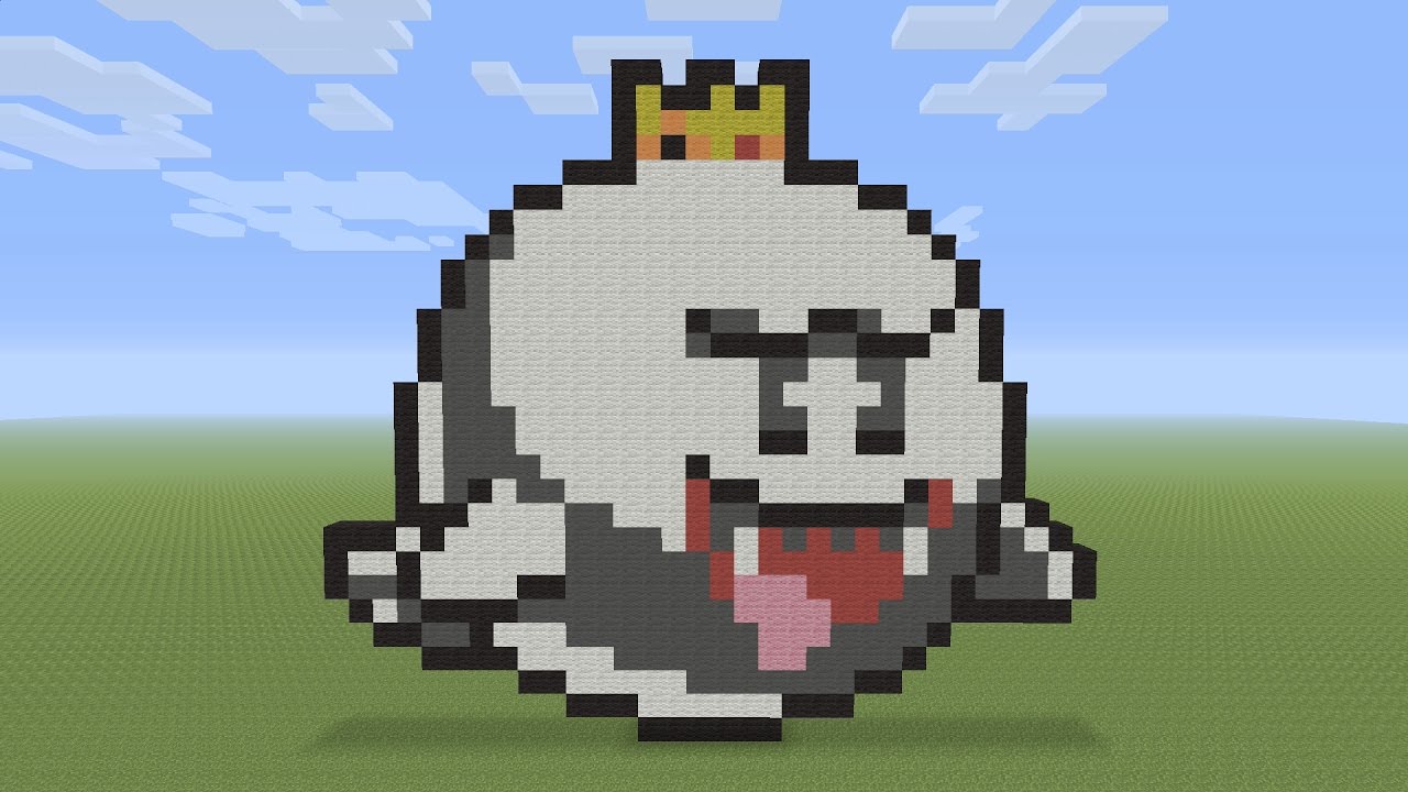 Пиксельная графика Minecraft - король Бу
