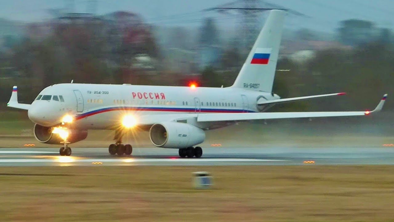 [FullHD] Russian Air Force Tupolev 204 takeoff at Geneva/GVA/LSGG