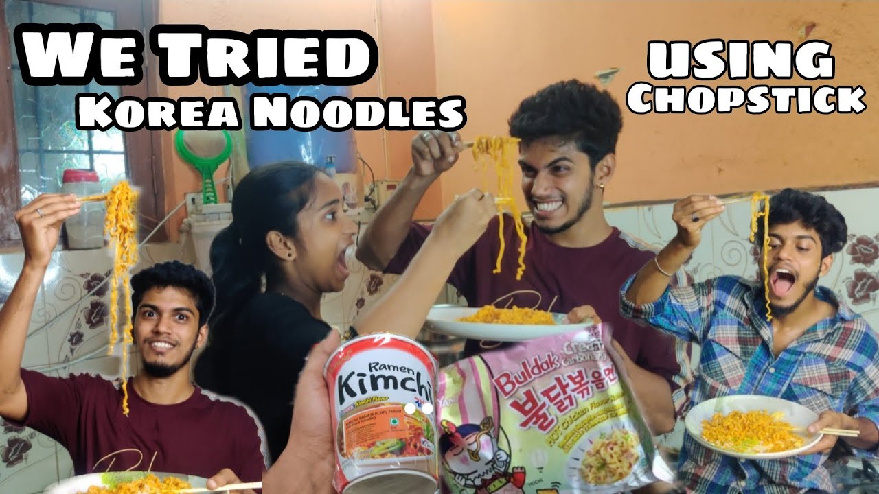 We Tried Korea Noodles 🍝 |Using Chopstick With Korean Fan 😂#october022022 | Analskyb Analdas|