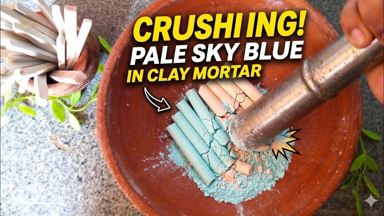Satisfying Chalk crush 💥|  Colourfull Chalk Crushing | chalk crushing ASMR