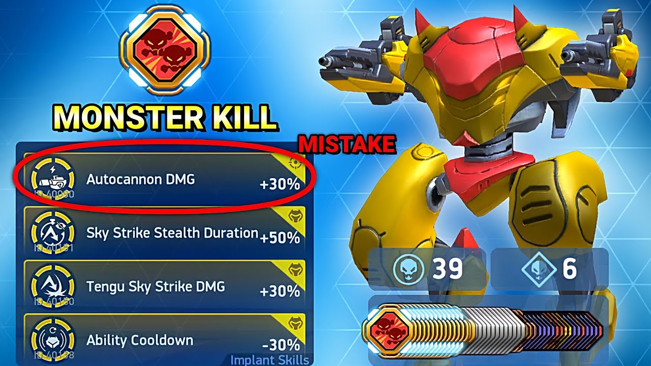 Tengu with Carbine 8 - Monster Kill - Mech Arena