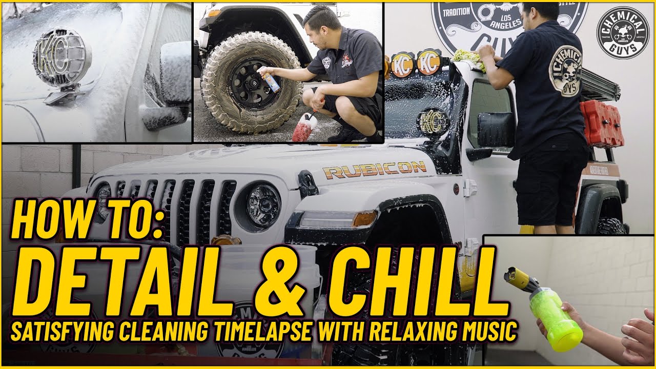 Detail & Chill: Satisfying Cleaning Set To Relaxing Music - Cleaning A Muddy Jeep! - Chemical Guys