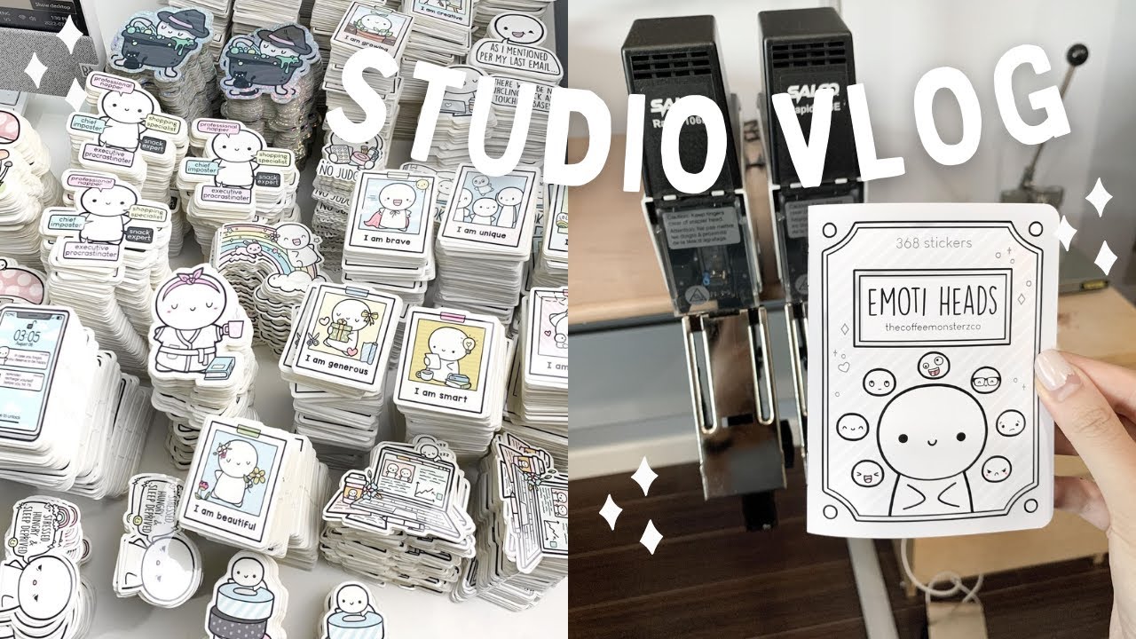Studio Vlog: New Equipment & Making Sticker Books | Stationery Small Business