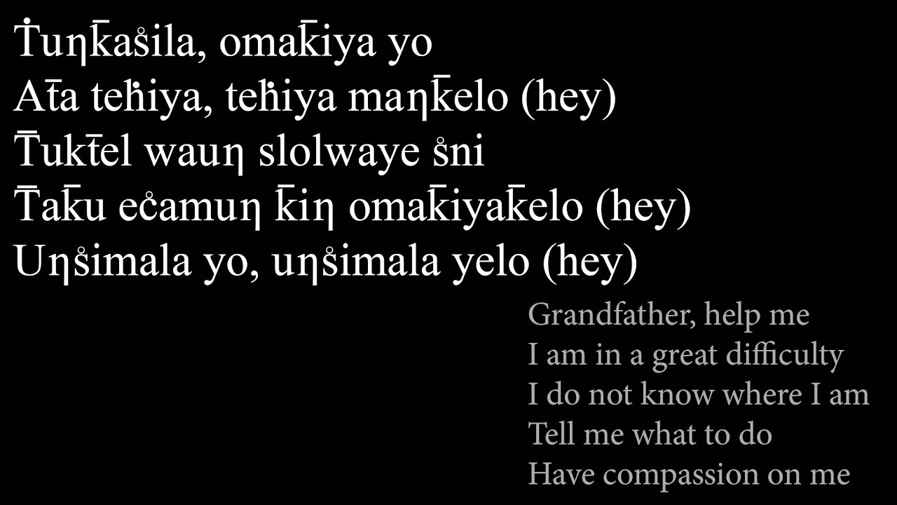 David Little Elk - Wicunt'e Otehike Olowan - Song of Difficult Death (song only)