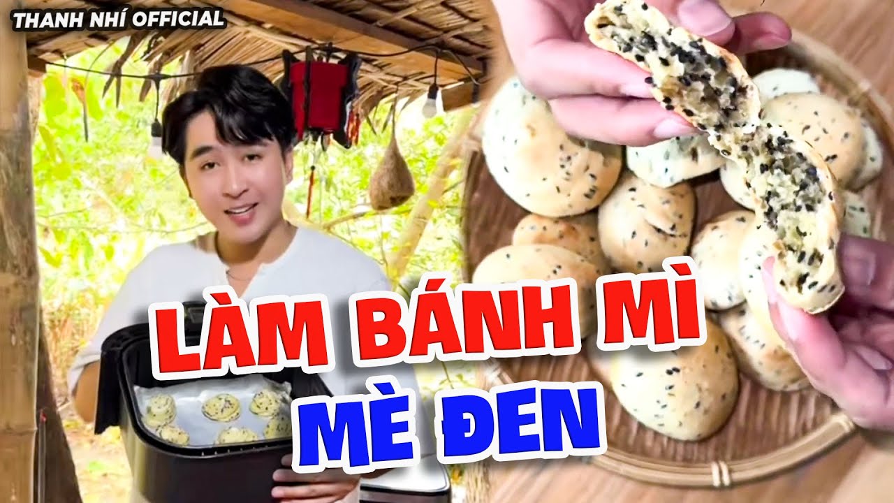 Làm Bánh Mì Mè Đen Không Cần Men Nở Mà Vẫn Ngon | Thanh Nhí Official