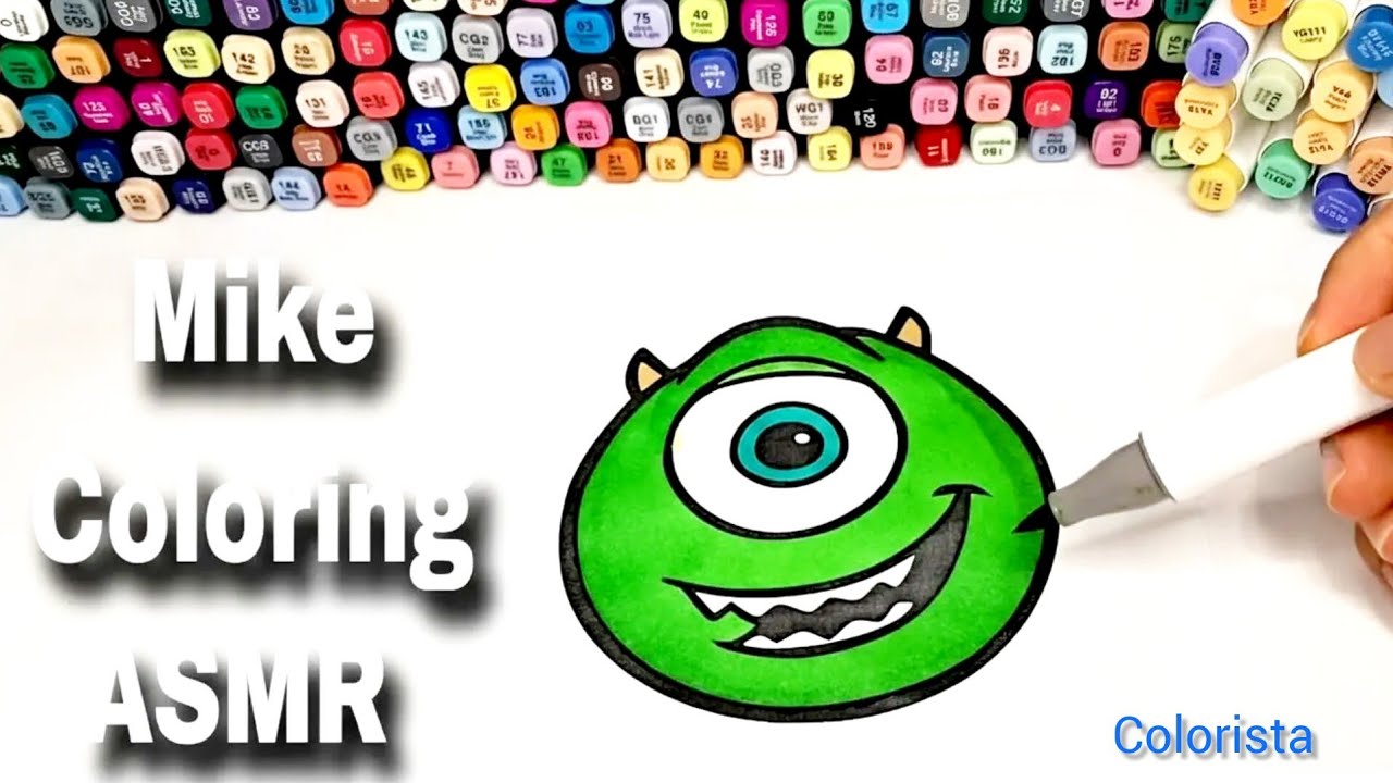 Mike Wazowski Comes Alive | Satisfying Alcohol Marker Coloring