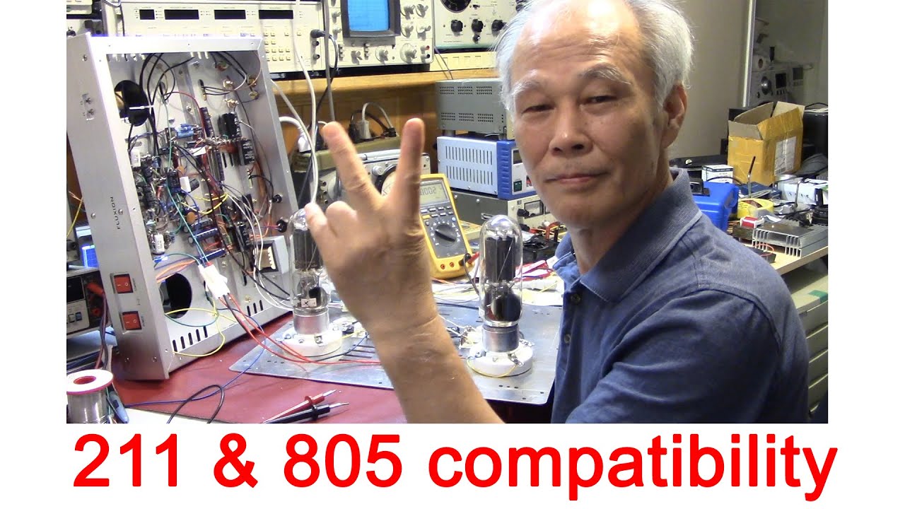 high power transmitting tube compatibility test ; 805 and 211 for SET tube amplifiers