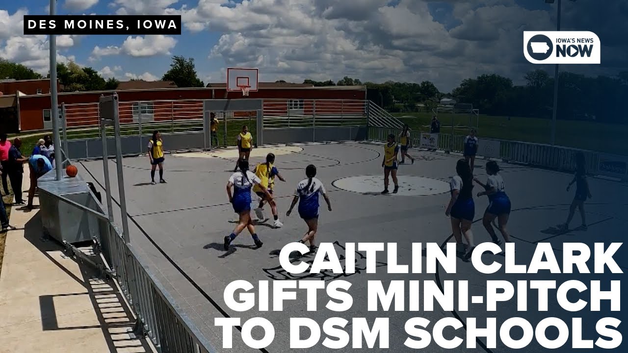 Caitlin Clark Foundation gifts mini-pitch/courts to Des Moines area schools