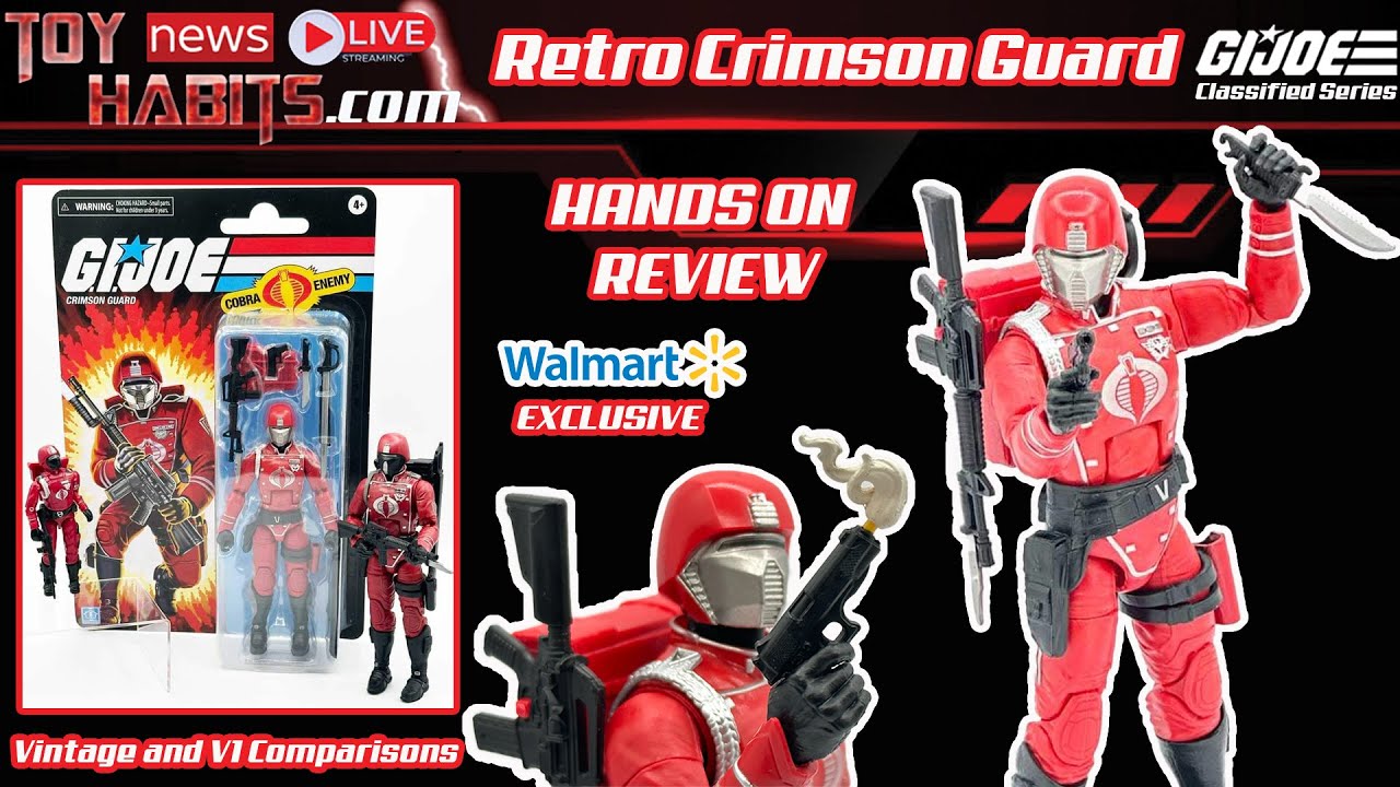 Crimson Guard Walmart Exclusive Retro GI Joe Classified Series Review + Vintage & v1 Comparisons