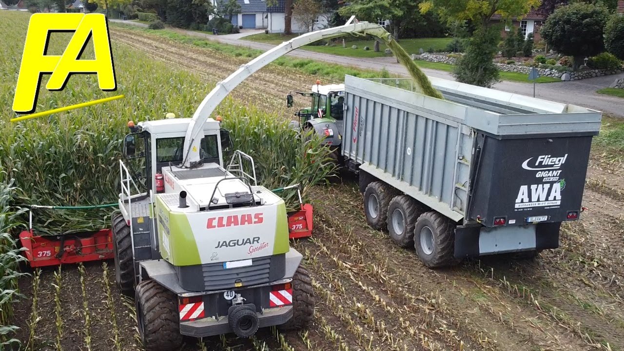 Maishäckseln 2020 CLAAS Jaguar 870 Häcksler + Fendt mit Fliegel + Fendt mit Krampe + Fendt mit AGRO