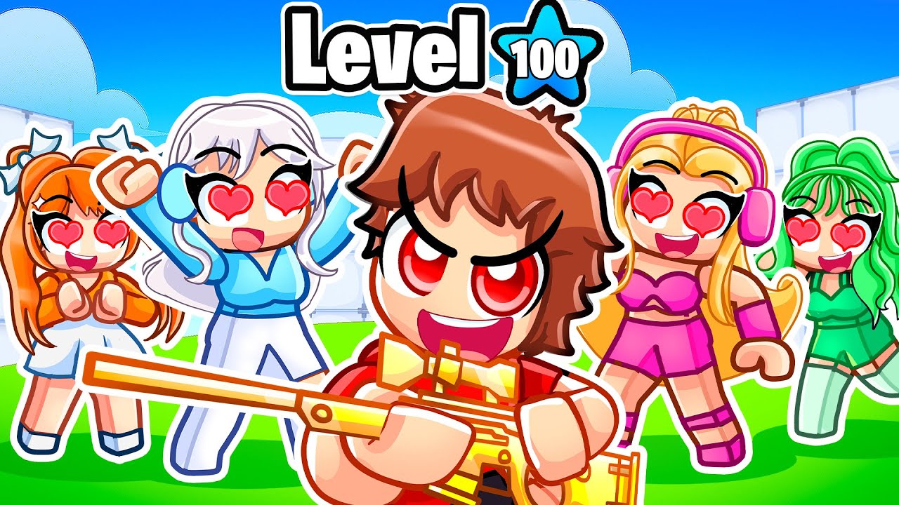 I GOT LEVEL 100 In Roblox Rivals With MY CRAZY FAN GIRLS...