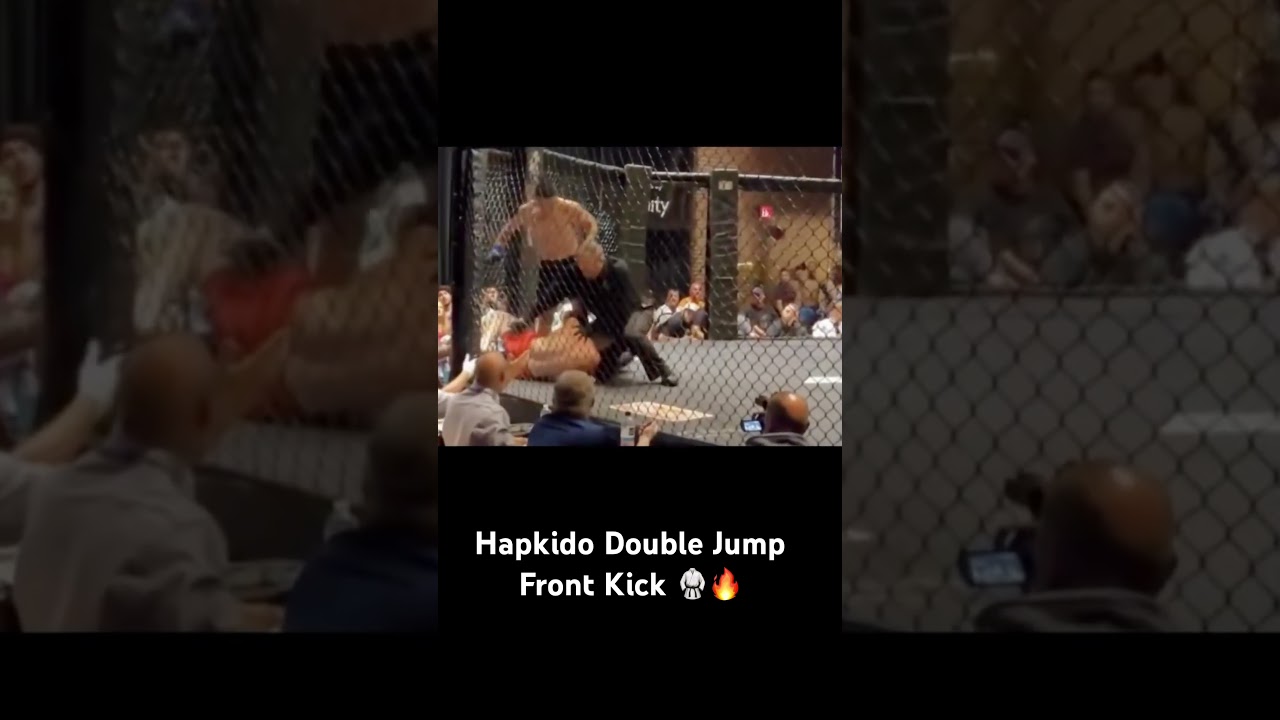 Hapkido Double Jump Front Kick 🥋🔥 #hapkido #martialarts #kicks #fight