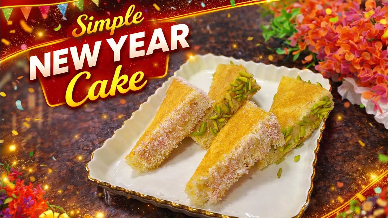 Simple New Year Cake | Easy Cake at Home