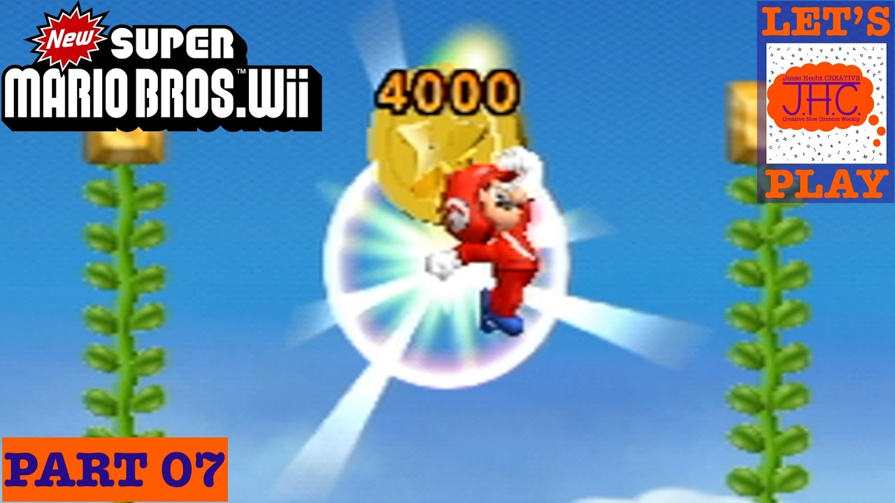 STAR COIN GET! Let's Play New Super Mario Bros Wii PART 07 Bowser Junior Koopaling Propeller Penguin