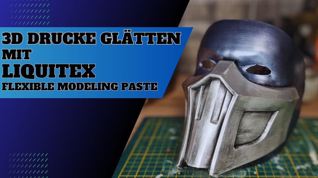 3D Drucke glätten... leider mit schleifen, aber nur ein bischen - Liquitex flexible modeling paste