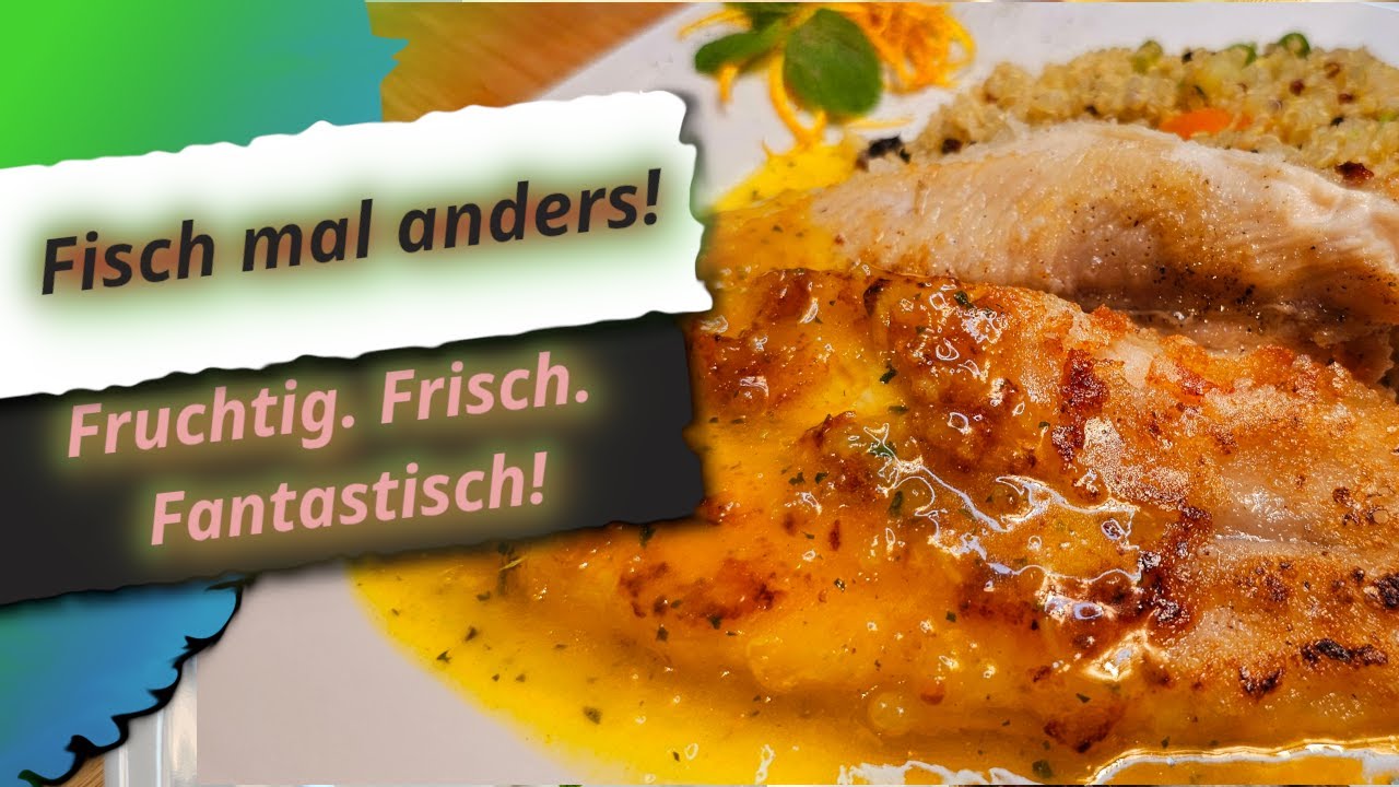 Fischfilet in Orangen-Ingwer-Sauce mit Gemüse-Quinoa & frischer Minze 🐟🍊🌿