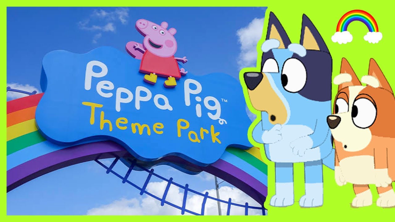 Peppa Pig Theme Park!! | Explore with Bluey & Bingo!