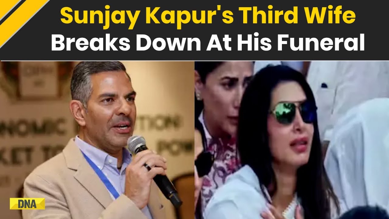 Sunjay Kapoor Funeral: Sunjay Kapur's Wife Priya Sachdev Breaks Down In Tears