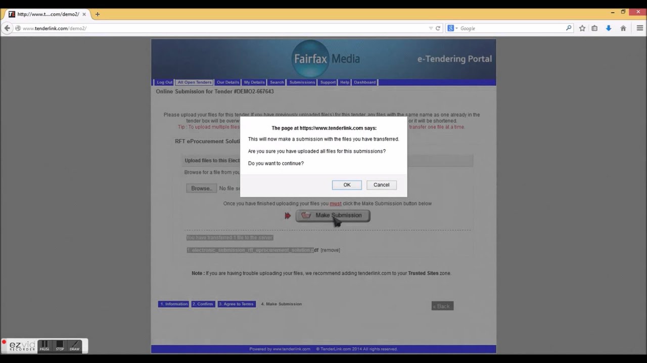 TenderLink :: Video 3 -- Electronic Submission