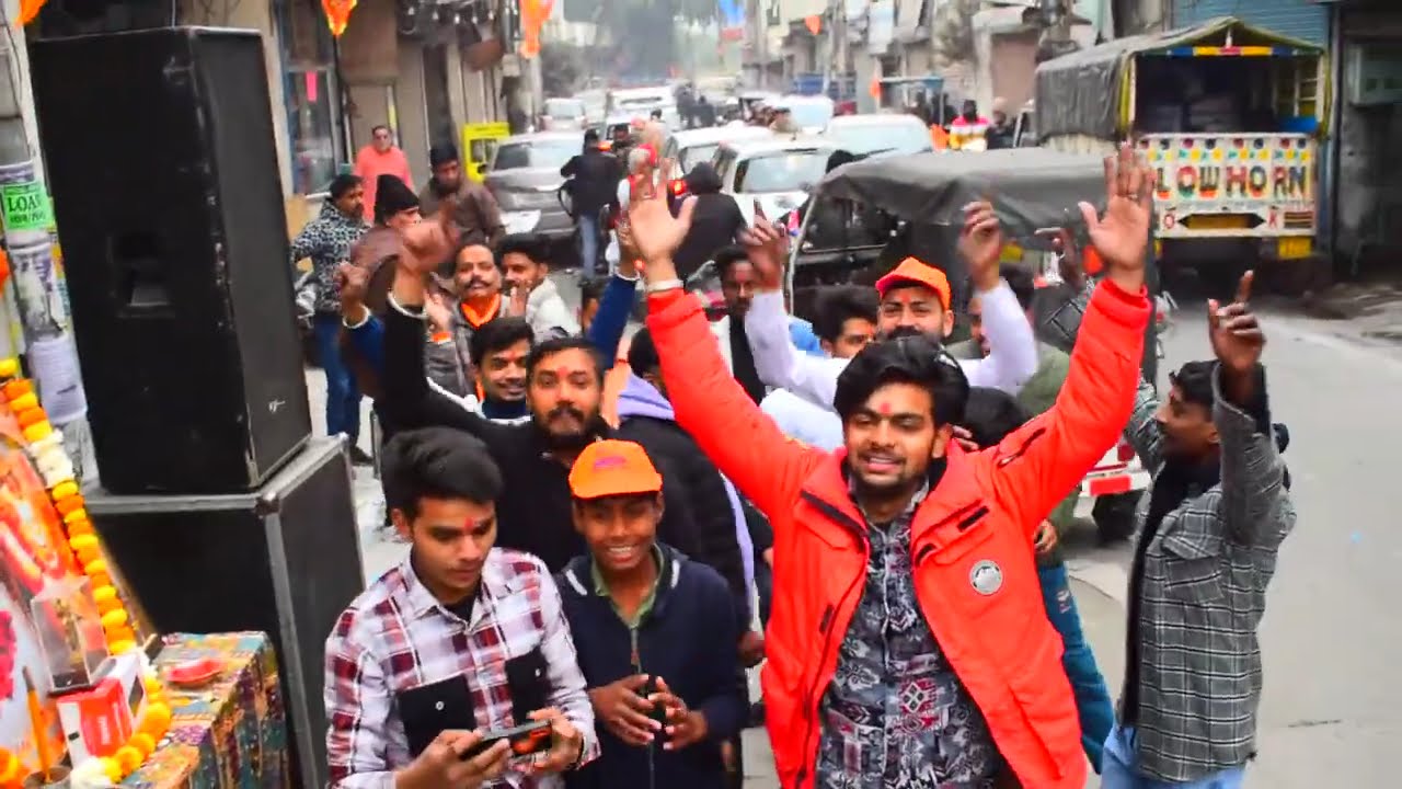 ram mandir ke banane par jashn manaaya adda hoshiarpur chowk jalandhar (Punjab) @Rohan_studio1707