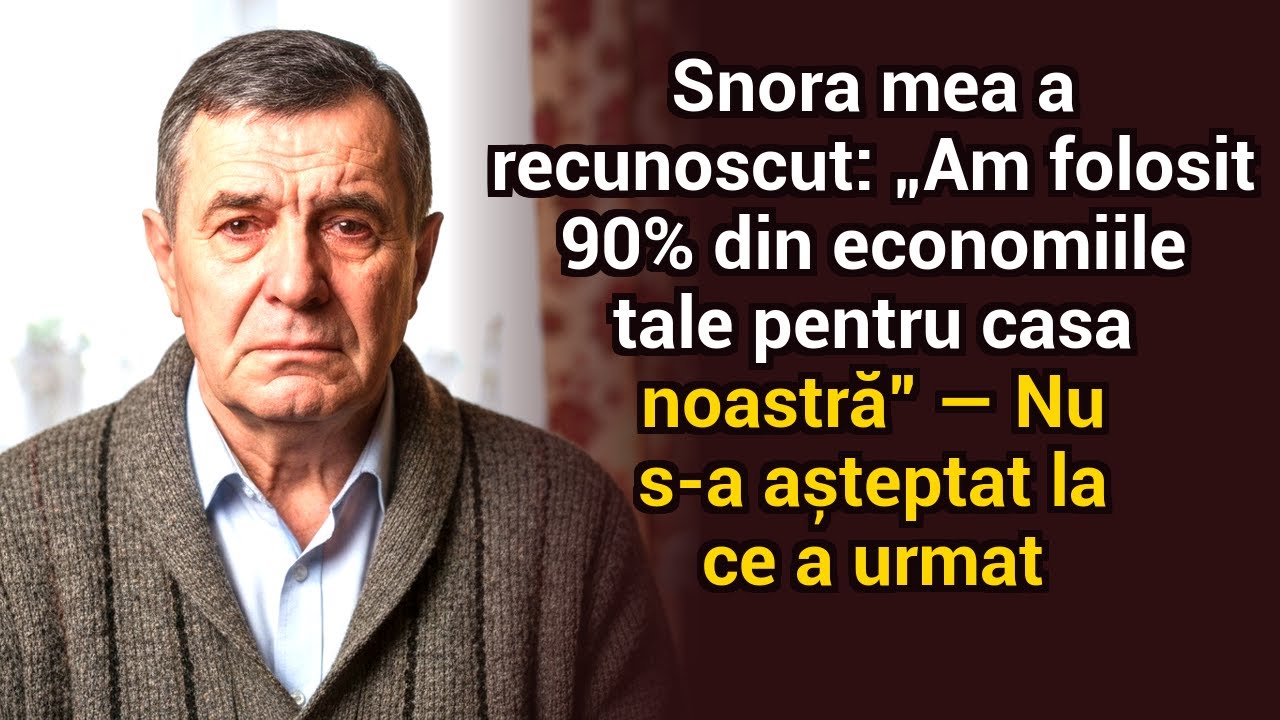 Nora mi-a spus: „Am folosit 90% din economiile tale pentru casă.” Nu se aștepta la ce a urmat…