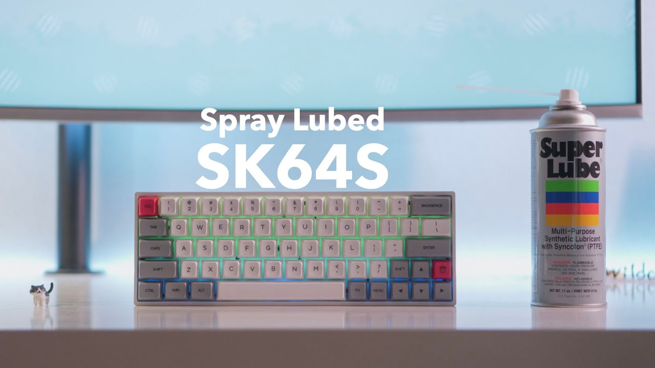 SK64S Mods | Spray Lubed Gateron Optical Black Typing Sounds