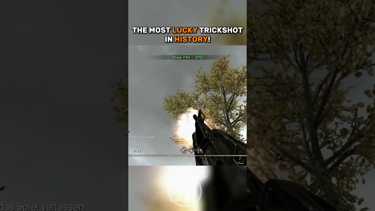 MOST LUCKY Trickshot in Call of Duty! 🍀 #shorts