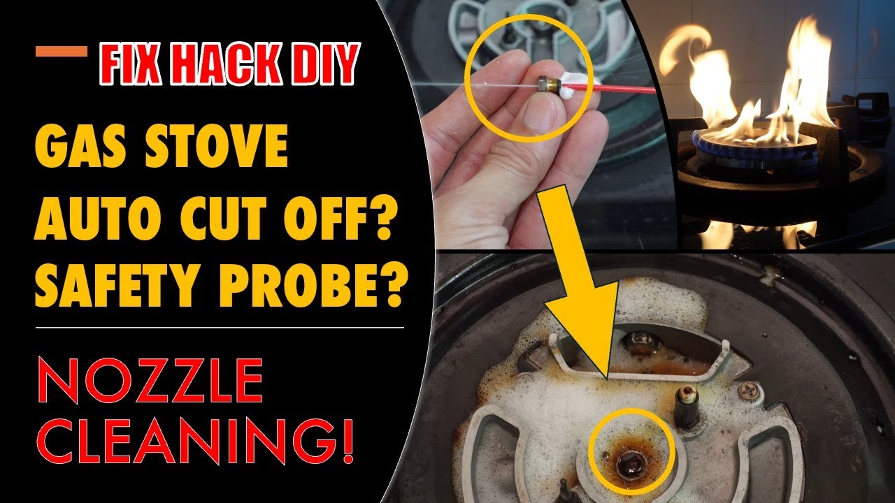 FIX HACK DIY: Gas Stove Cut Off, Yellow Flames & Safety