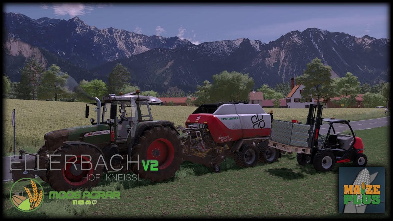 LS22 ELLERBACH V2 Hof Kneissl #226 Ballen Pressen im Stream Realismus Selbstversuch mit M+