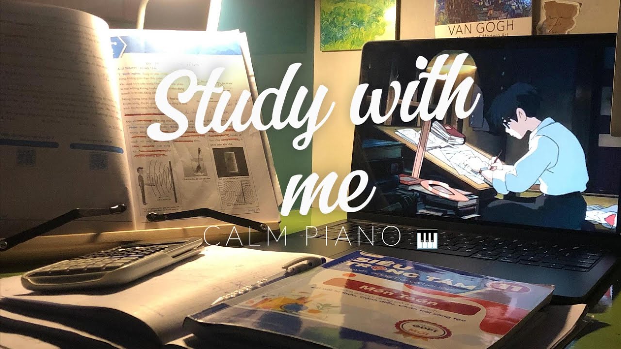 Study with me 3 hours | Calm Piano.