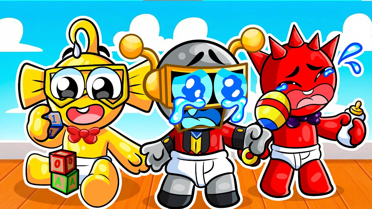 Nos CONVERTIMOS en una FAMILIA de BEBES en ROBLOX!