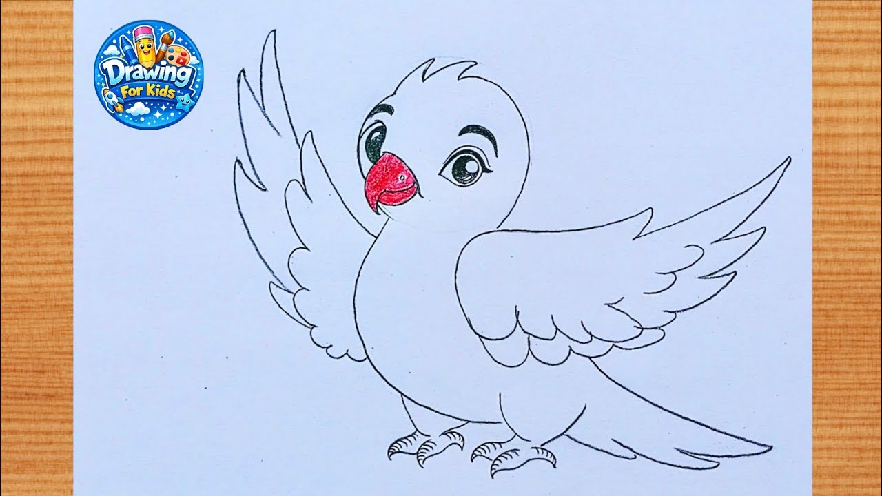 Flying Bird Drawing Easy | Step by Step Pencil Art